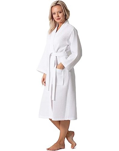 Waffle Knit Lightweight & Bath Robes for Women